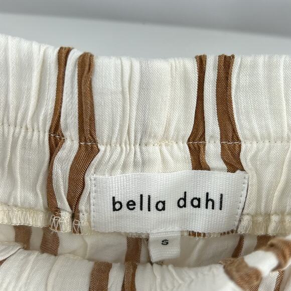 Bella Dahl Women's Pull on Linen Blend Wide Leg Pants - Tan/White - S - NWT - Picture 4 of 10